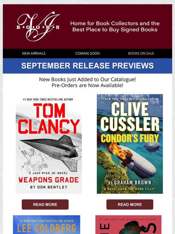 September Previews: Stephen King, Craig Johnson, Don Bentley, and many more!