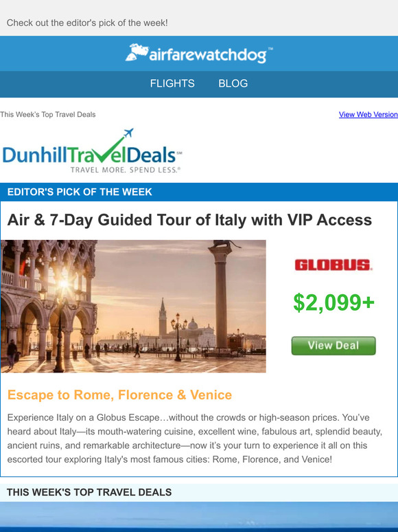 What's made this week's top travel deals?