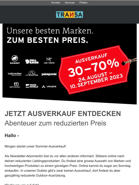 Achtung, fertig, Ausverkauf!