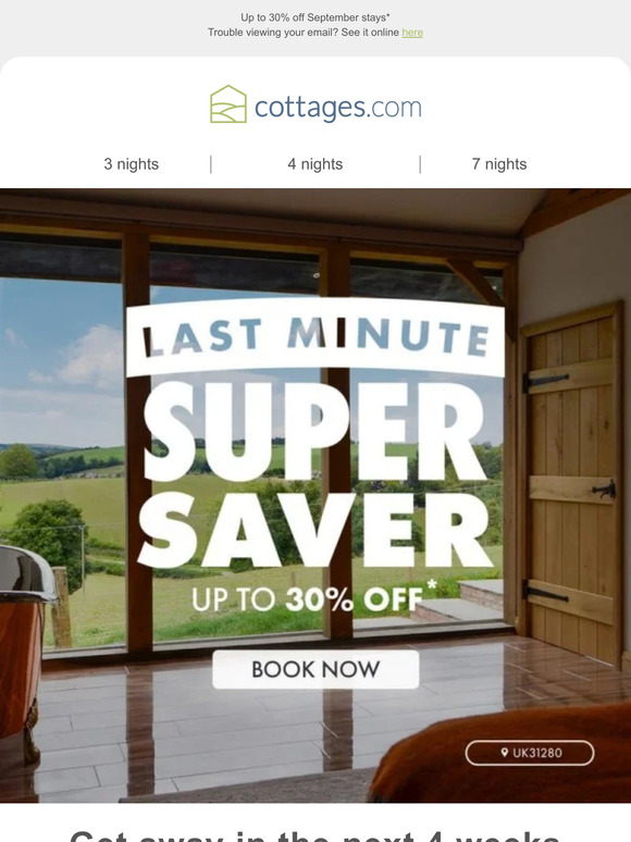 Super Saver escapes for two ❤️