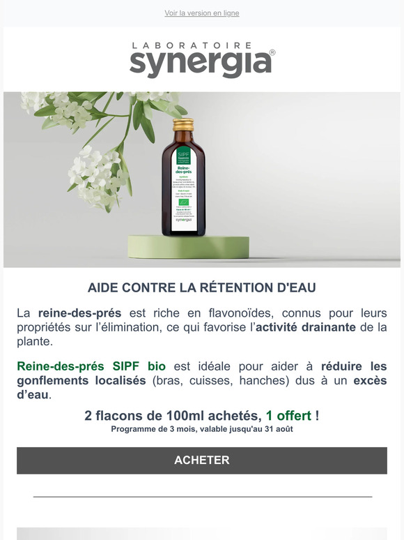 Profitez de l'offre "2 achetés, 1 offert" sur reine-des-prés SIPF bio !