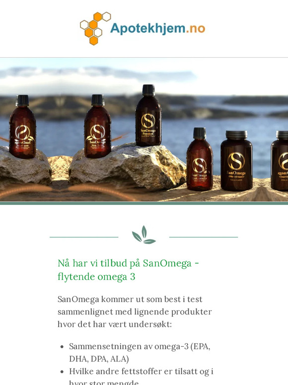 Best i test - SanOmega er den mest komplette omega-3-oljen på markedet!