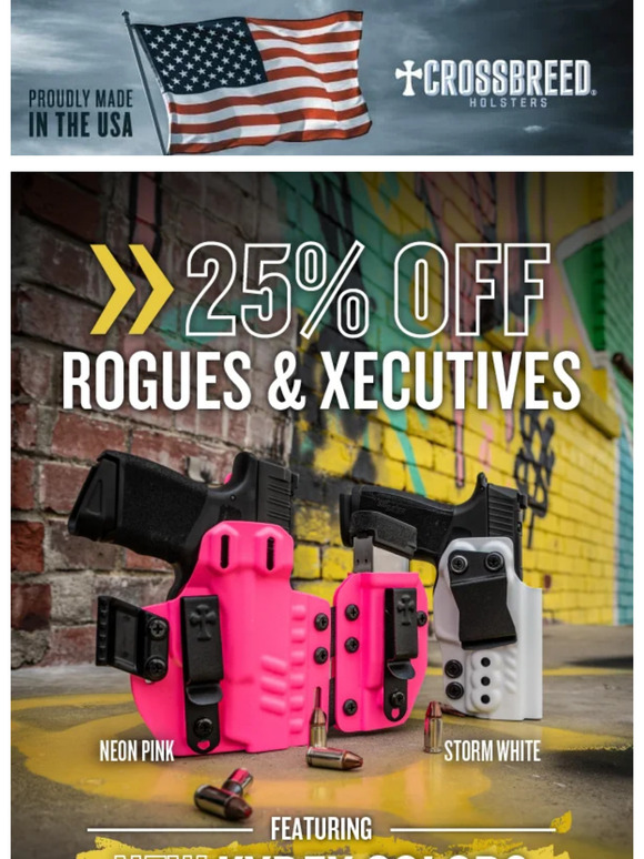 Save 25% on Rogue & Xecutive Holsters Today!