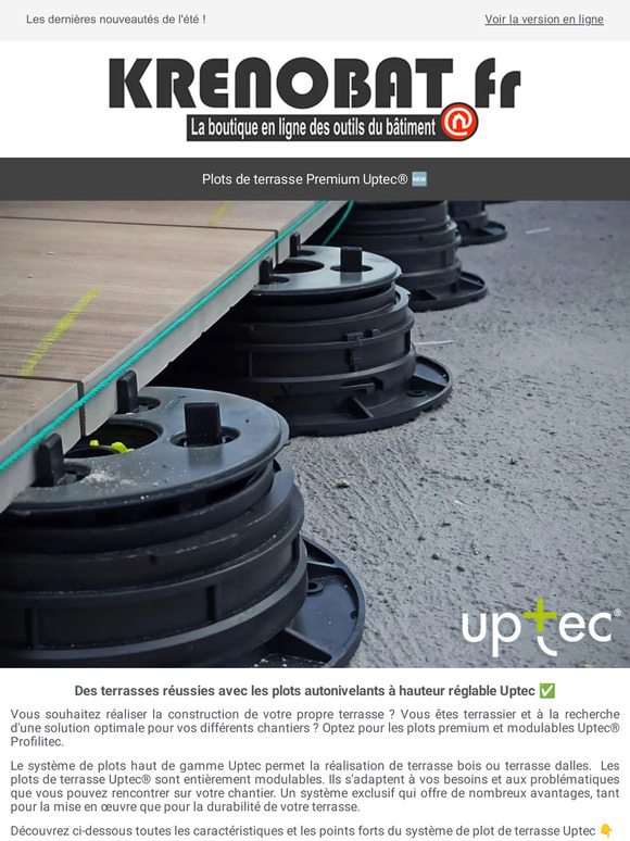 Plots de Terrasse Premium Uptec® & offre découverte Squizroll®
