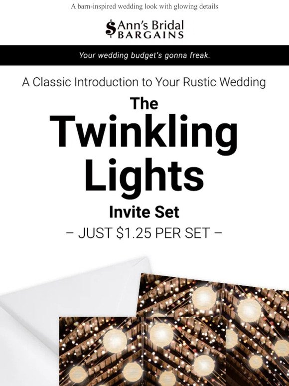 Rustic Perfection: The TWINKLING LIGHTS Invitation