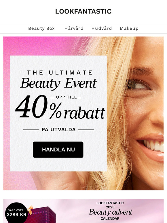 Det ultimata skönhetseventet: Upp till 40% rabatt 🤩