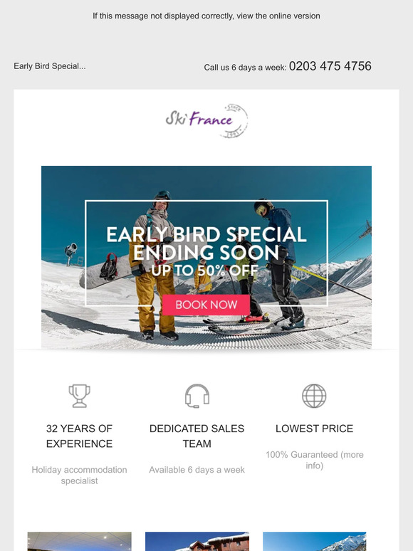 Early Bird Special Ending Soon! Up To 50% Off