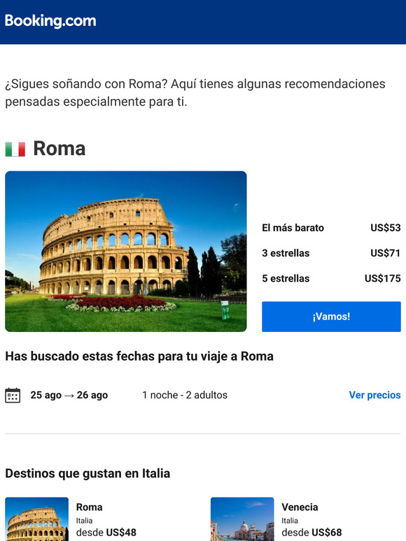 Alojamiento en Roma desde US$53. ¡Eso sí que es un buen precio!
