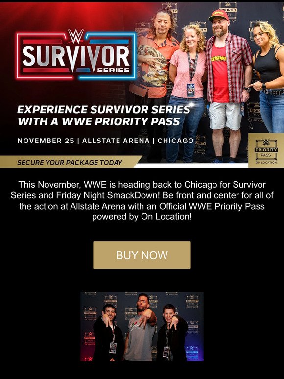 Don’t Miss Out on Survivor Series Priority Pass Packages!