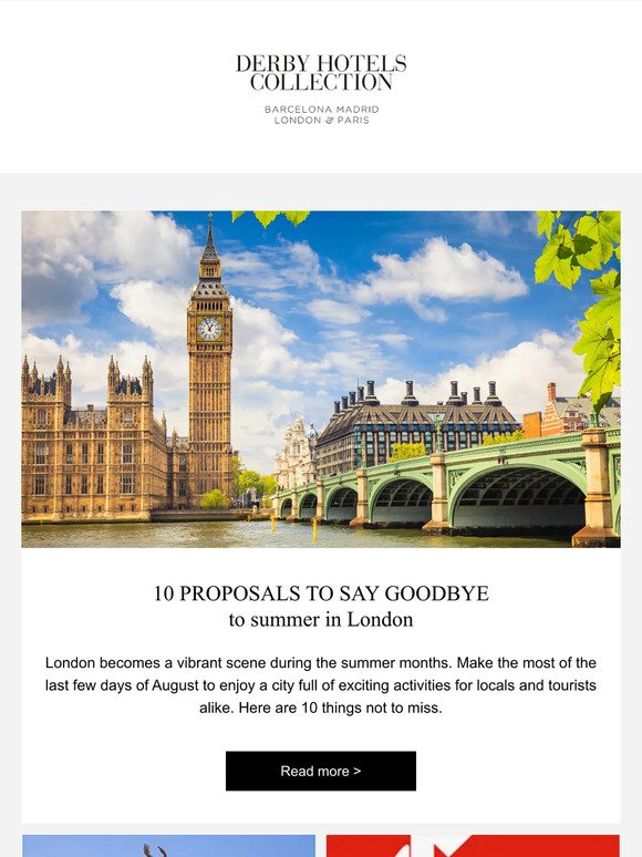 —, enjoy unmissable experiences to say goodbye to summer in London!