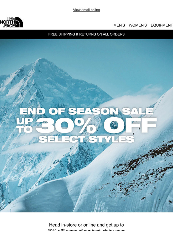 The north face sales email address