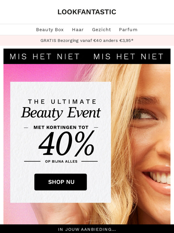 The Ultimate Beauty Event: tot 40% korting