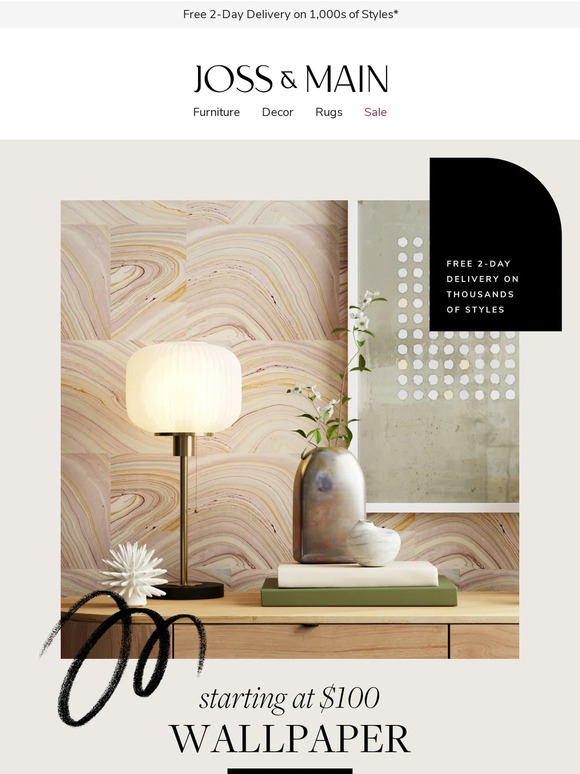 Joss & Main Wallpaper These styles are worth a look Milled