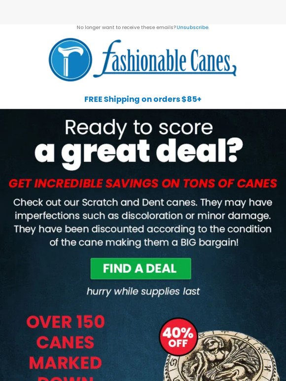 Score Big Savings: Unleash Style with Our Discounted Canes