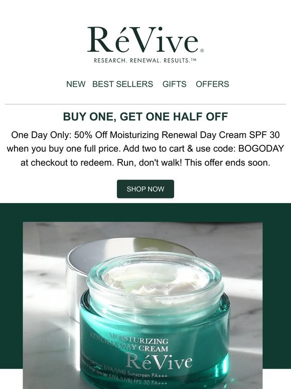 Half off this best-selling day cream...