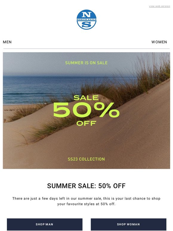 50% off: only a few days left in our Summer Sale