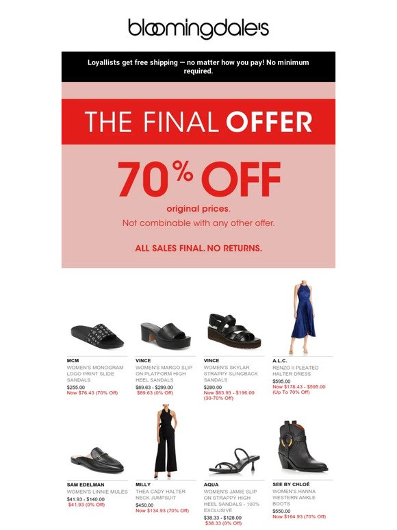 The Final Offer: 70% off!