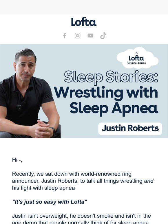 🎙️ AEW's Justin Roberts on CPAP Journey