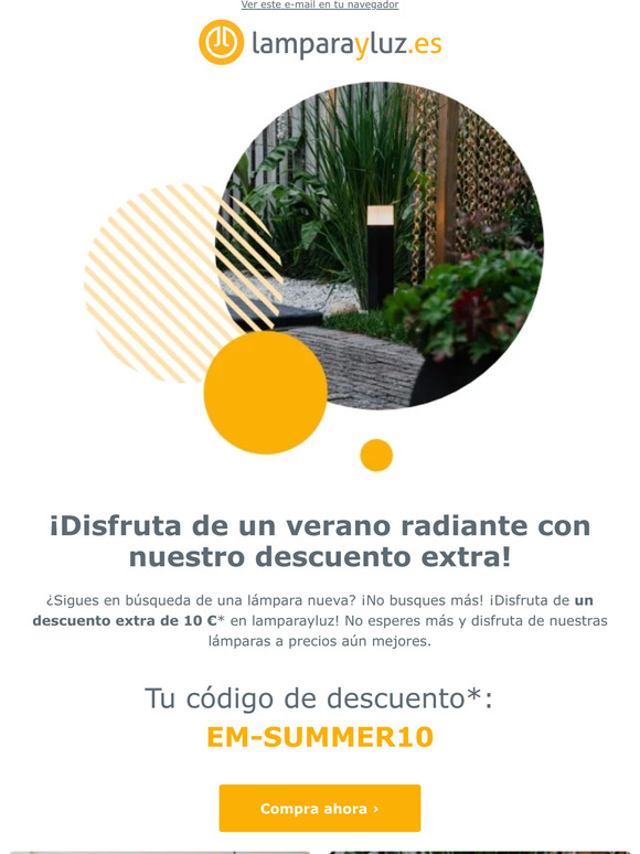 ¡Disfruta de 10 € de descuento en lamparayluz! 🛍️