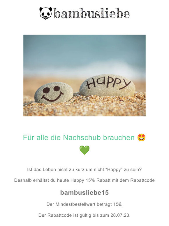 Nachschub gefällig? Nimm noch 15% Rabatt mit!