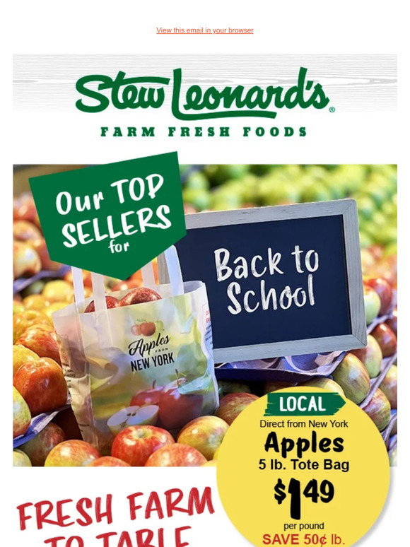 Stew Leonard's Gift Baskets Back to School Favorites 🎒 Milled