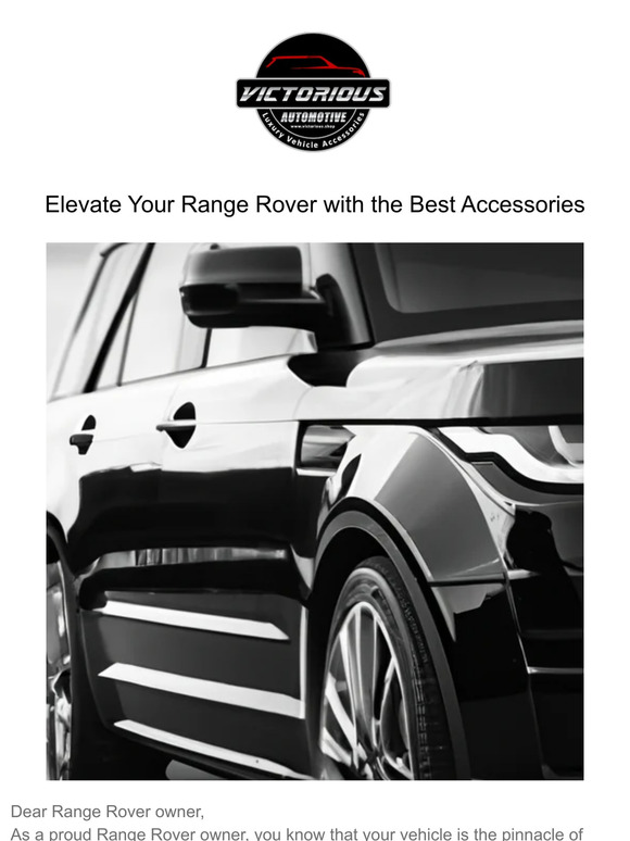 Elevate your range rover with the best accessories