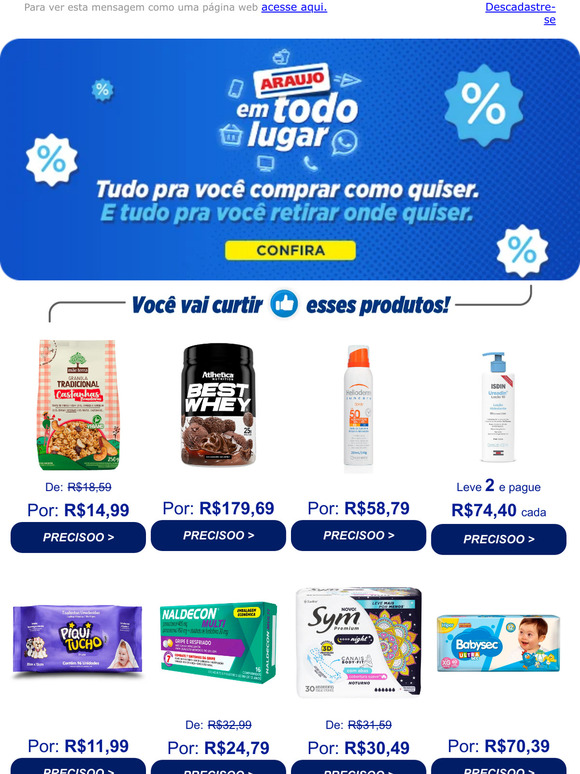 Drogaria Araujo : ÚLTIMAS HORAS de Genéricos com até 90% OFF aqui