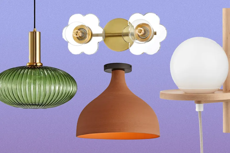 best lighting stores lamps on purple background