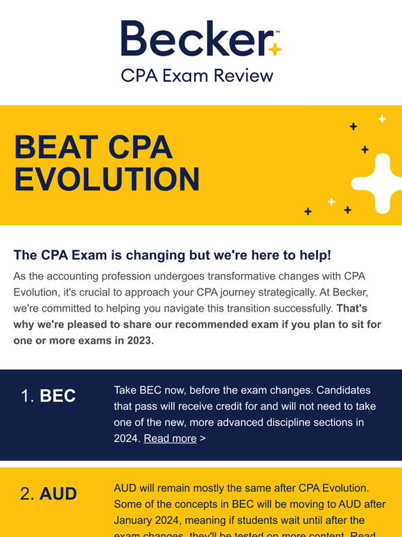 Becker Navigating CPA Evolution The Ideal Exam Order with Becker Milled