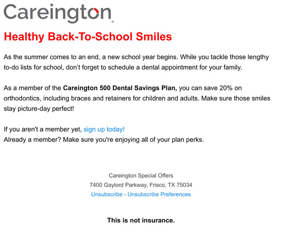 Enjoy 20% savings on orthodontics