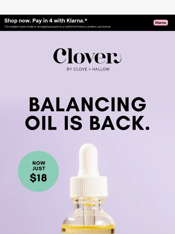 Balancing Oil is HERE.