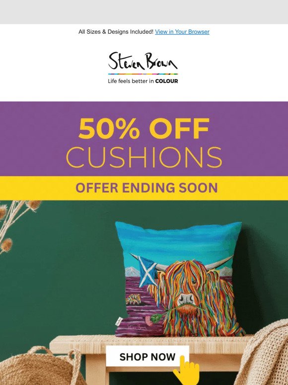 50% off Cushions - ⏰ Ends Soon