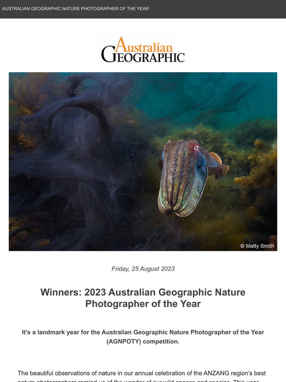 Diary 2026 Australian Geographic Nature Photographer of the Year