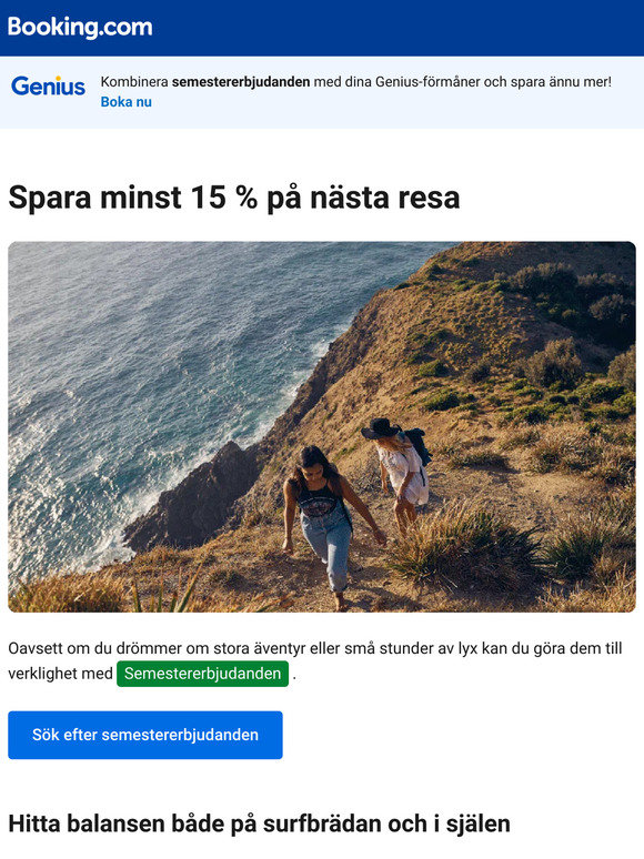 Spara pengar på boenden och upplevelser med semestererbjudanden
