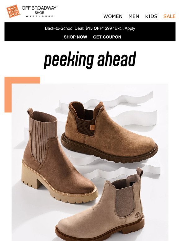 Save $15 on new boots for fall​