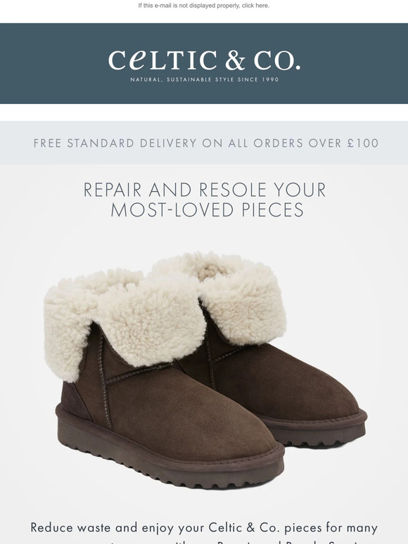 The Celtic Sheepskin Co Announcing our Repair & Resole Services! Milled