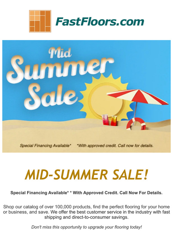 Hotter Than the Sun: FastFloors Midsummer Sale Is Here!