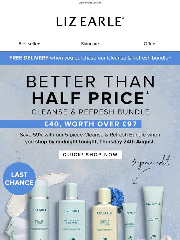 ENDS MIDNIGHT! Better than half price