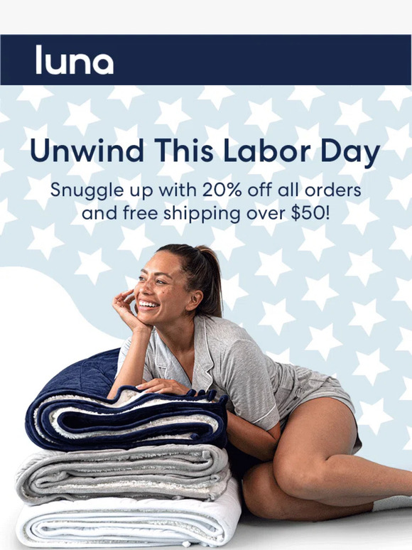 Luna Weighted Blankets Labor Day Special Cool Down with 20 OFF! Milled