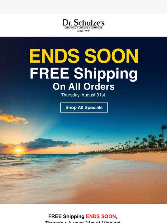 Don’t Miss Out! FREE Shipping & Healthy Savings End Soon