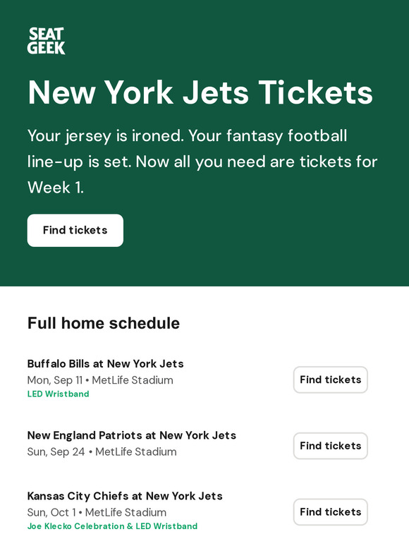 2023 New York Jets Home Schedule: Home schedule, tickets and