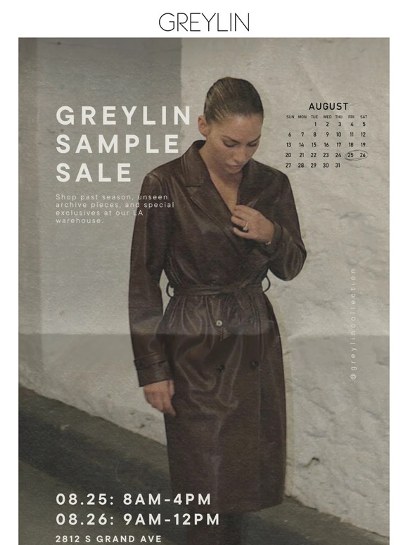 Sample Sale Happening Tomorrow!