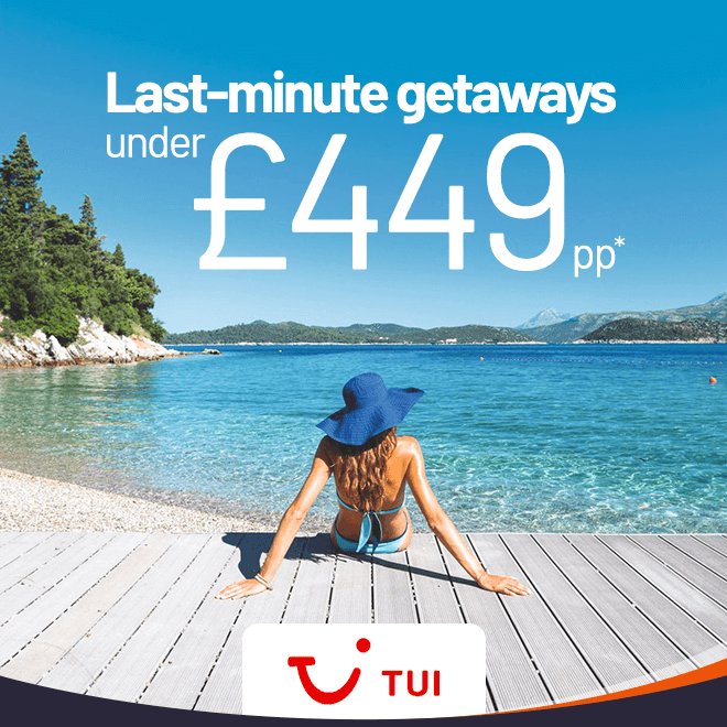 Last-minute getaways under £449pp*