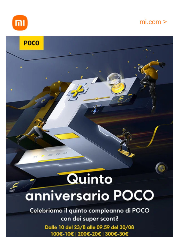 Celebriamo il quinto compleanno di POCO con dei super sconti!