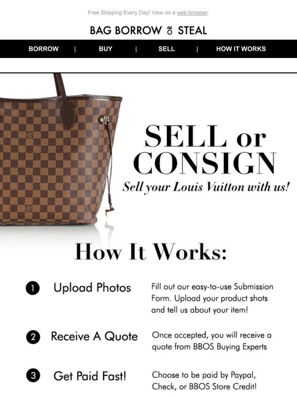 Sell or Consign your LOUIS VUITTON with Us!