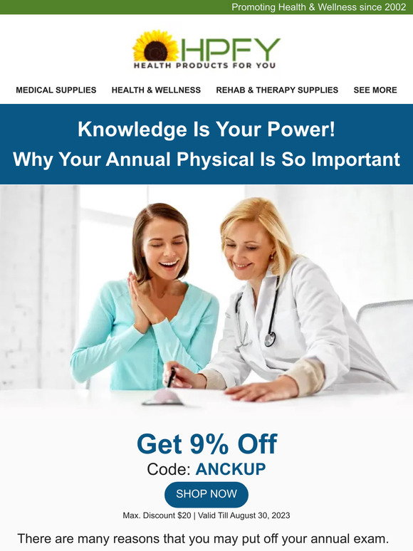 Health Products For You Learn About Your Annual Physical! Milled