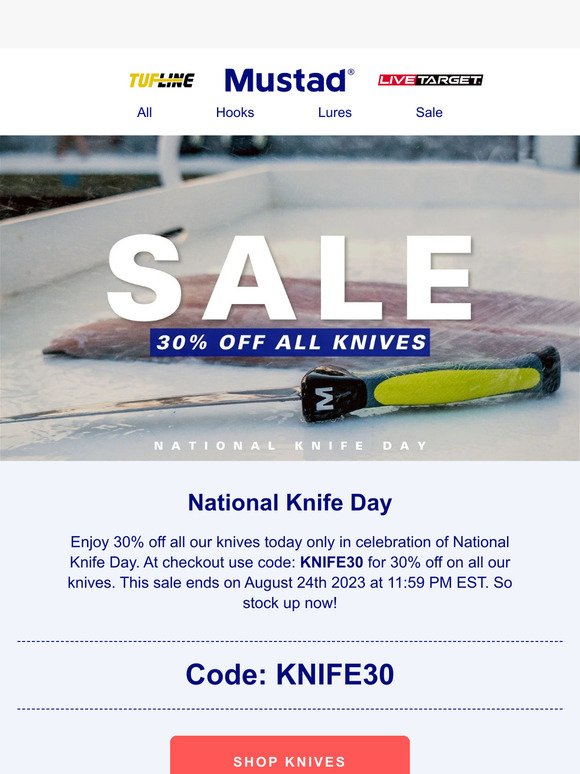 30% OFF | National Knife Day