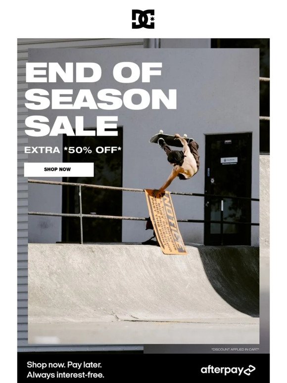 End Of Season Sale Starts Now!