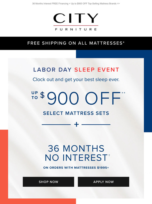 Labor Day Sleep Event Savings Start Now!