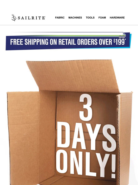 Sailrite MASSIVE SALE on our Foam Sample Box Milled